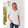 image:imageZeagoo Womens Summer Tops V Neck Short Sleeve Shirts Dressy Casual Blouse Spring Vacation Tshirts ClothesWhite