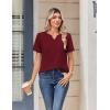 image:imageZeagoo Womens Summer Tops V Neck Short Sleeve Shirts Dressy Casual Blouse Spring Vacation Tshirts ClothesWine Red