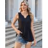 image:imageZeagoo Womens Tank Tops 2026 Sleeveless V Neck Loose Fit Casual Flowy Boho Beach Summer ShirtsBlack