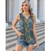 image:imageZeagoo Womens Tank Tops 2026 Sleeveless V Neck Loose Fit Casual Flowy Boho Beach Summer ShirtsPrint Mz779
