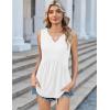 image:imageZeagoo Womens Tank Tops 2026 Sleeveless V Neck Loose Fit Casual Flowy Boho Beach Summer ShirtsWhite