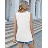 image:imageZeagoo Womens Tank Tops 2026 Sleeveless V Neck Loose Fit Casual Flowy Boho Beach Summer ShirtsWhite