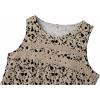 image:imageZeagoo Womens Tank Tops 2026 Summer Pleated Scoop Neck Sleeveless Lace Crochet Boho Tops Dressy Casual Loose Fit BlousesBeige Black Print
