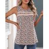 image:imageZeagoo Womens Tank Tops 2026 Summer Pleated Scoop Neck Sleeveless Lace Crochet Boho Tops Dressy Casual Loose Fit BlousesFloral Pink
