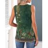 image:imageZeagoo Womens Tank Tops 2026 Summer Pleated Scoop Neck Sleeveless Lace Crochet Boho Tops Dressy Casual Loose Fit BlousesGreen Flower
