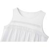 image:imageZeagoo Womens Tank Tops 2026 Summer Pleated Scoop Neck Sleeveless Lace Crochet Boho Tops Dressy Casual Loose Fit BlousesWhite