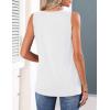 image:imageZeagoo Womens Tank Tops 2026 Summer Pleated Scoop Neck Sleeveless Lace Crochet Boho Tops Dressy Casual Loose Fit BlousesWhite