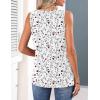 image:imageZeagoo Womens Tank Tops 2026 Summer Pleated Scoop Neck Sleeveless Lace Crochet Boho Tops Dressy Casual Loose Fit BlousesWhite Red Flower