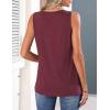 image:imageZeagoo Womens Tank Tops 2026 Summer Pleated Scoop Neck Sleeveless Lace Crochet Boho Tops Dressy Casual Loose Fit BlousesWine Red