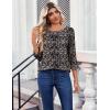 image:imageZeagoo Womens Tops 34 Length Sleeve Blouses Dressy Casual Shirt Pleated Front Tunic Floral Printed Spring ClothesBobo Navy 869