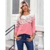 image:imageZeagoo Womens Tops 34 Length Sleeve Blouses Dressy Casual Shirt Pleated Front Tunic Floral Printed Spring ClothesFloral Pink 122