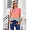 image:imageZeagoo Womens Tops 34 Length Sleeve Blouses Dressy Casual Shirt Pleated Front Tunic Floral Printed Spring ClothesGradient Blue Pink 218