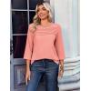 image:imageZeagoo Womens Tops 34 Length Sleeve Blouses Dressy Casual Shirt Pleated Front Tunic Floral Printed Spring ClothesPink