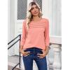 image:imageZeagoo Womens Tops 34 Length Sleeve Blouses Dressy Casual Shirt Pleated Front Tunic Floral Printed Spring ClothesPink