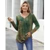 image:imageZeagoo Womens Tops Long Sleeve Shirts Boho Tops for Women 2026 Fall Blouses Ladies Sweatshirts Spring Fashion ClothingA01green Print