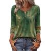 image:imageZeagoo Womens Tops Long Sleeve Shirts Boho Tops for Women 2026 Fall Blouses Ladies Sweatshirts Spring Fashion ClothingA01green Print