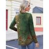 image:imageZeagoo Womens Tops Long Sleeve Shirts Boho Tops for Women 2026 Fall Blouses Ladies Sweatshirts Spring Fashion ClothingA01green Print
