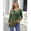image:imageZeagoo Womens Tops Long Sleeve Shirts Boho Tops for Women 2026 Fall Blouses Ladies Sweatshirts Spring Fashion ClothingA01green Print
