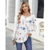 image:imageZeagoo Womens Tops Long Sleeve Shirts Boho Tops for Women 2026 Fall Blouses Ladies Sweatshirts Spring Fashion ClothingA01white Print