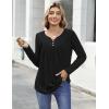 image:imageZeagoo Womens Tops Long Sleeve Shirts Boho Tops for Women 2026 Fall Blouses Ladies Sweatshirts Spring Fashion ClothingBlack