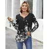 image:imageZeagoo Womens Tops Long Sleeve Shirts Boho Tops for Women 2026 Fall Blouses Ladies Sweatshirts Spring Fashion ClothingBlack Print