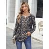 image:imageZeagoo Womens Tops Long Sleeve Shirts Boho Tops for Women 2026 Fall Blouses Ladies Sweatshirts Spring Fashion ClothingBlue Ethnic Style