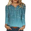 image:imageZeagoo Womens Tops Long Sleeve Shirts Boho Tops for Women 2026 Fall Blouses Ladies Sweatshirts Spring Fashion ClothingBlue Green Leaf