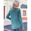 image:imageZeagoo Womens Tops Long Sleeve Shirts Boho Tops for Women 2026 Fall Blouses Ladies Sweatshirts Spring Fashion ClothingBlue Green Leaf