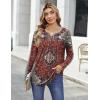 image:imageZeagoo Womens Tops Long Sleeve Shirts Boho Tops for Women 2026 Fall Blouses Ladies Sweatshirts Spring Fashion ClothingEthnic Rug Pattern