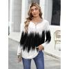 image:imageZeagoo Womens Tops Long Sleeve Shirts Boho Tops for Women 2026 Fall Blouses Ladies Sweatshirts Spring Fashion ClothingGradient Black White