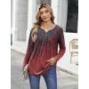 image:imageZeagoo Womens Tops Long Sleeve Shirts Boho Tops for Women 2026 Fall Blouses Ladies Sweatshirts Spring Fashion ClothingGradient Ethnic Style