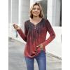 image:imageZeagoo Womens Tops Long Sleeve Shirts Boho Tops for Women 2026 Fall Blouses Ladies Sweatshirts Spring Fashion ClothingGradient Ethnic Style