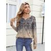 image:imageZeagoo Womens Tops Long Sleeve Shirts Boho Tops for Women 2026 Fall Blouses Ladies Sweatshirts Spring Fashion ClothingGradient Retro Flowers