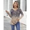 image:imageZeagoo Womens Tops Long Sleeve Shirts Boho Tops for Women 2026 Fall Blouses Ladies Sweatshirts Spring Fashion ClothingGradient Retro Flowers