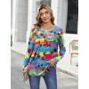 image:imageZeagoo Womens Tops Long Sleeve Shirts Boho Tops for Women 2026 Fall Blouses Ladies Sweatshirts Spring Fashion ClothingGradual Rainbow Trees