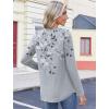 image:imageZeagoo Womens Tops Long Sleeve Shirts Boho Tops for Women 2026 Fall Blouses Ladies Sweatshirts Spring Fashion ClothingGrey Print