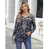 image:imageZeagoo Womens Tops Long Sleeve Shirts Boho Tops for Women 2026 Fall Blouses Ladies Sweatshirts Spring Fashion ClothingNavy Blue Ethnic