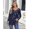 image:imageZeagoo Womens Tops Long Sleeve Shirts Boho Tops for Women 2026 Fall Blouses Ladies Sweatshirts Spring Fashion ClothingNavy Blue Flowers