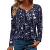 image:imageZeagoo Womens Tops Long Sleeve Shirts Boho Tops for Women 2026 Fall Blouses Ladies Sweatshirts Spring Fashion ClothingNavy Blue Flowers