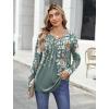 image:imageZeagoo Womens Tops Long Sleeve Shirts Boho Tops for Women 2026 Fall Blouses Ladies Sweatshirts Spring Fashion ClothingPlants Flowers