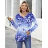 image:imageZeagoo Womens Tops Long Sleeve Shirts Boho Tops for Women 2026 Fall Blouses Ladies Sweatshirts Spring Fashion ClothingPurple Flowers
