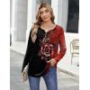 image:imageZeagoo Womens Tops Long Sleeve Shirts Boho Tops for Women 2026 Fall Blouses Ladies Sweatshirts Spring Fashion ClothingRed Flower