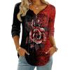 image:imageZeagoo Womens Tops Long Sleeve Shirts Boho Tops for Women 2026 Fall Blouses Ladies Sweatshirts Spring Fashion ClothingRed Flower