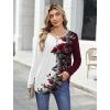 image:imageZeagoo Womens Tops Long Sleeve Shirts Boho Tops for Women 2026 Fall Blouses Ladies Sweatshirts Spring Fashion ClothingRed Flowers