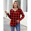image:imageZeagoo Womens Tops Long Sleeve Shirts Boho Tops for Women 2026 Fall Blouses Ladies Sweatshirts Spring Fashion ClothingRed Plaid