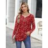 image:imageZeagoo Womens Tops Long Sleeve Shirts Boho Tops for Women 2026 Fall Blouses Ladies Sweatshirts Spring Fashion ClothingRed White Print