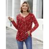 image:imageZeagoo Womens Tops Long Sleeve Shirts Boho Tops for Women 2026 Fall Blouses Ladies Sweatshirts Spring Fashion ClothingRed White Print