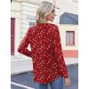 image:imageZeagoo Womens Tops Long Sleeve Shirts Boho Tops for Women 2026 Fall Blouses Ladies Sweatshirts Spring Fashion ClothingRed White Print