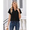 image:imageZeagoo Womens Tops Short Sleeve Shirts Button Down Casual Blouses V Neck Outfits Summer Spring Clothes 2026Black