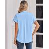 image:imageZeagoo Womens Tops Short Sleeve Shirts Button Down Casual Blouses V Neck Outfits Summer Spring Clothes 2026Blue